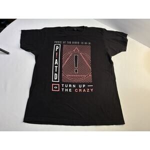 Panic At The Disco T-Shirt Large Turn Up The Crazy Graphic Tee Black Band Merch